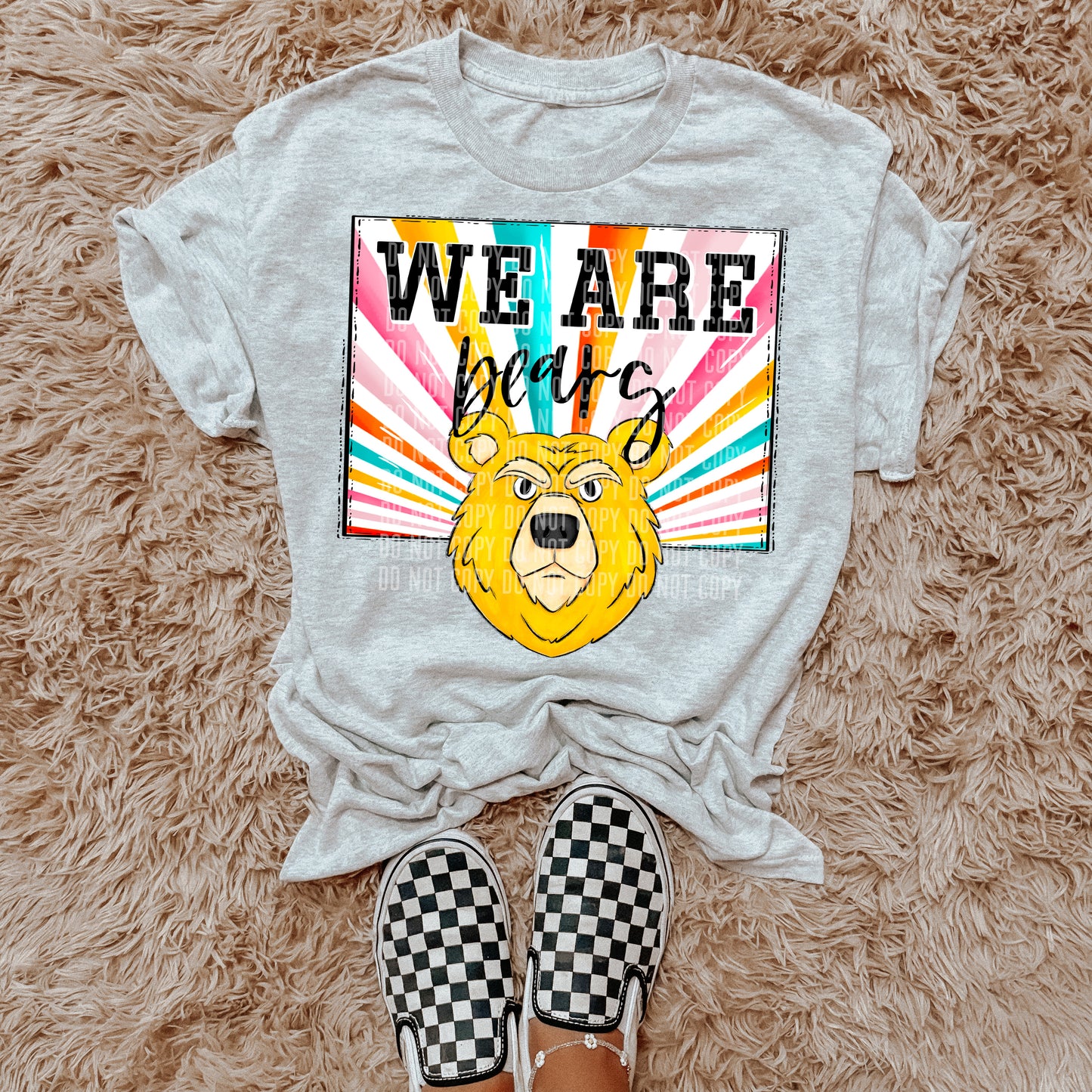 We Are Bears Yellow Starburst Mascot DTF Transfer