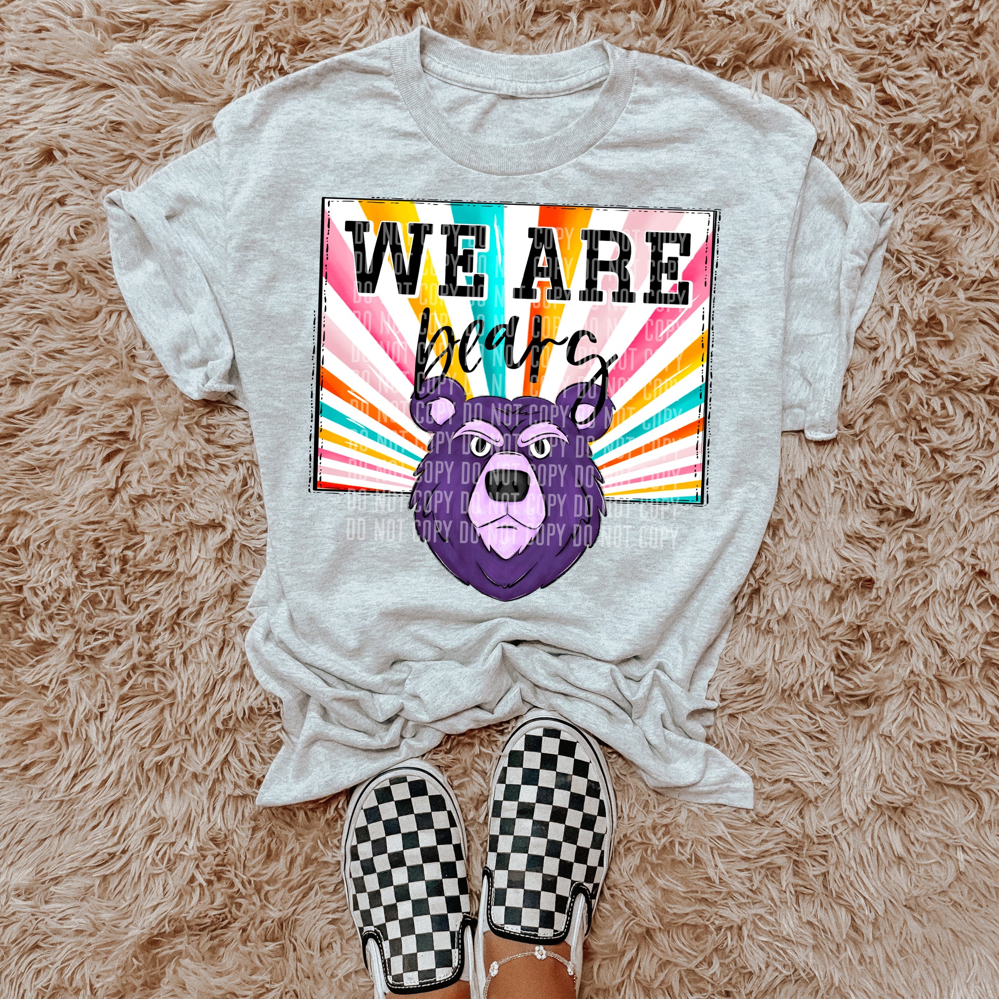 We Are Bears Purple Starburst Mascot DTF Transfer