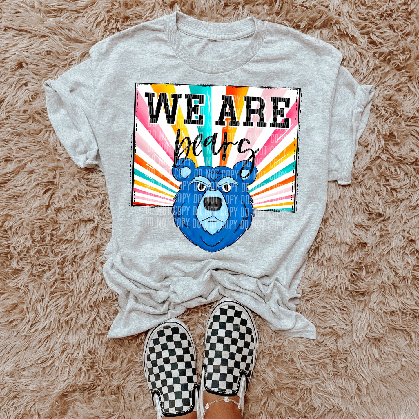 We Are Bears Blue Starburst Mascot DTF Transfer