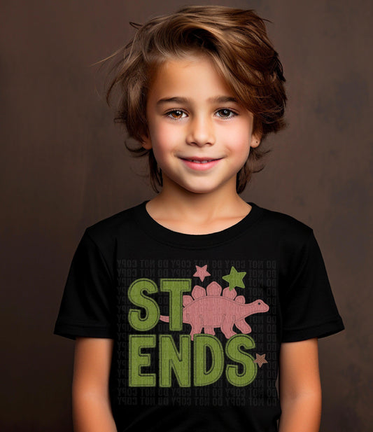 St End Dinosaur Faux DTF Transfer