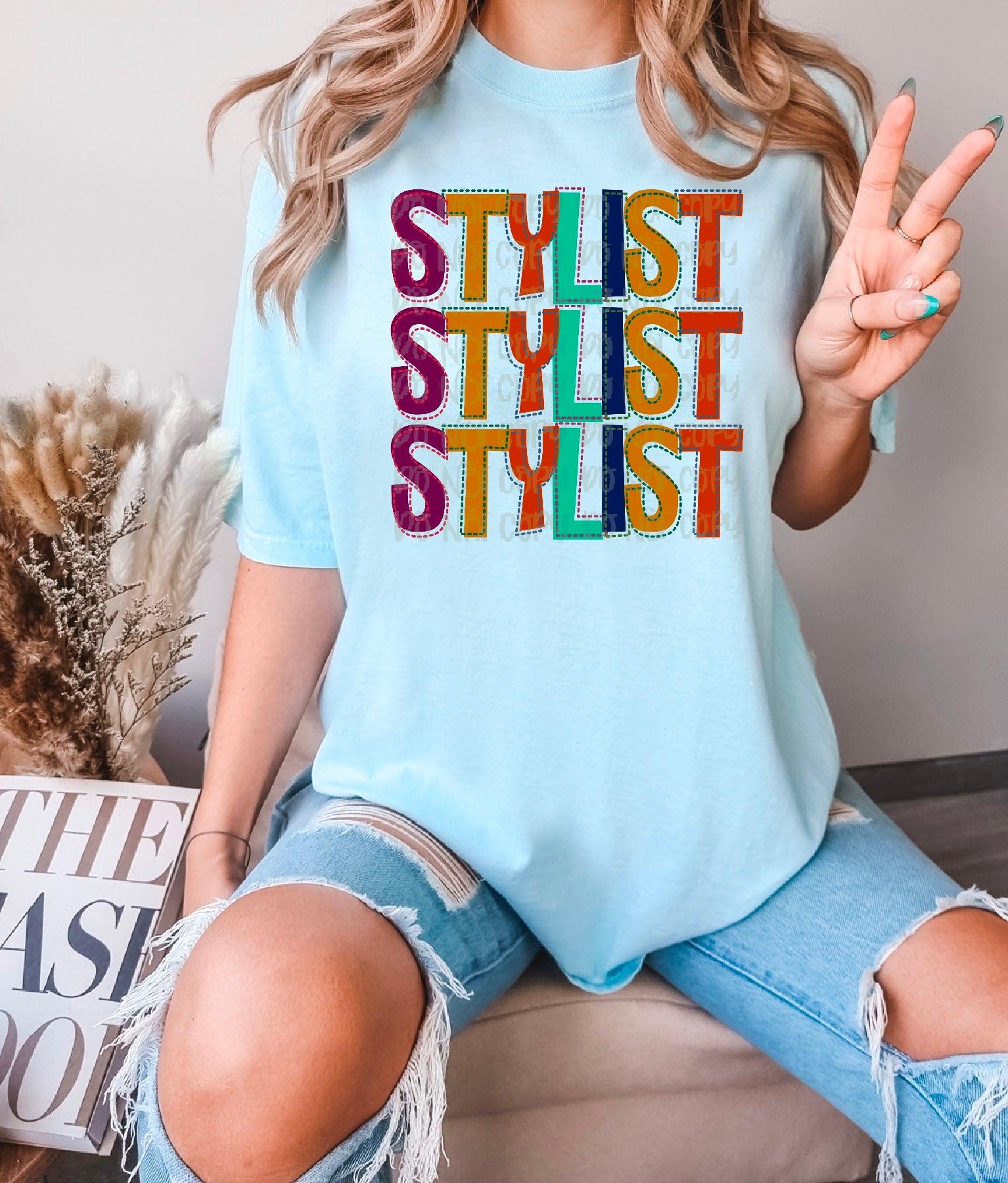 Stylist Stitched Occupation Stacked DTF Transfer