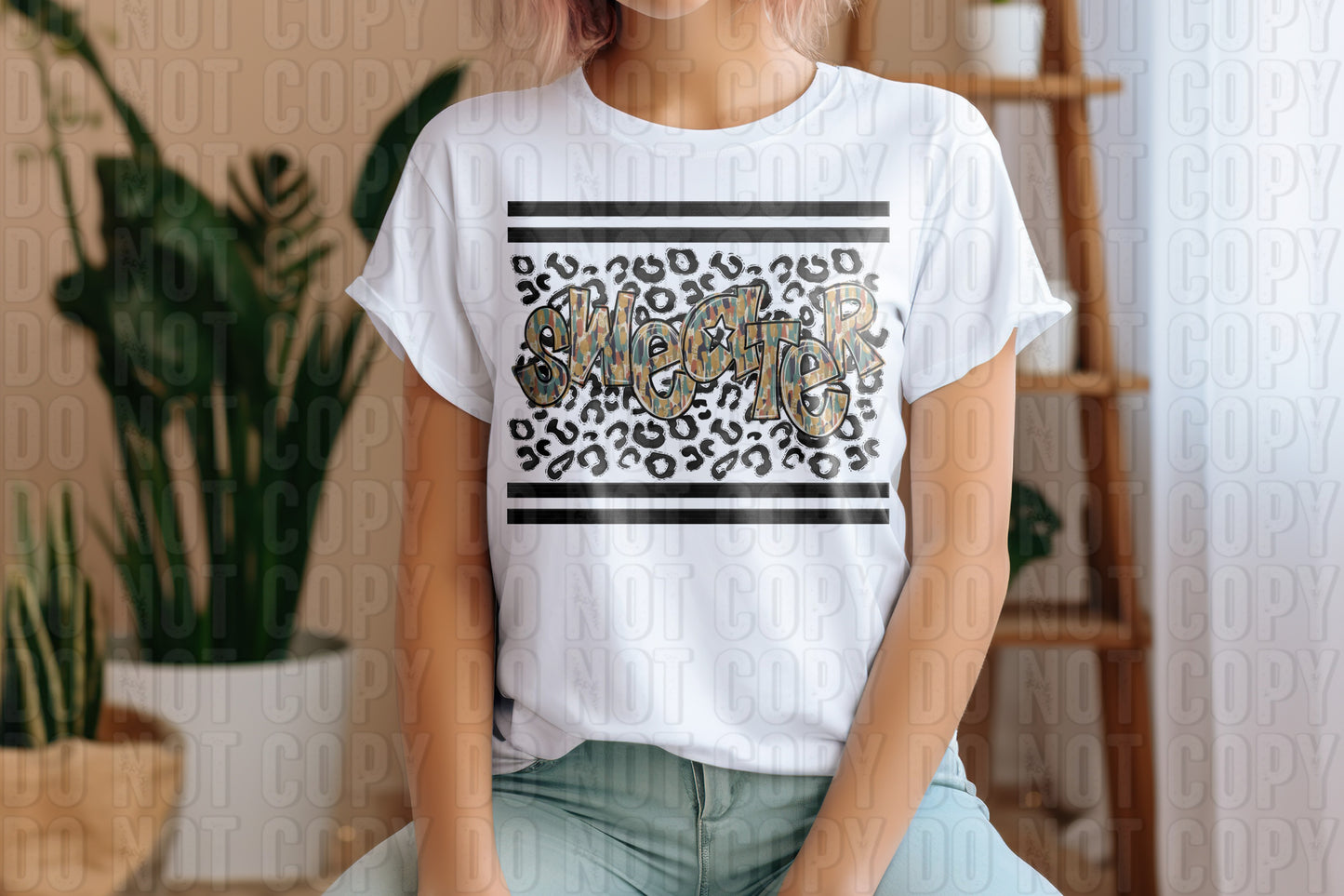 Sweater Leopard Fall Sayings DTF Transfer