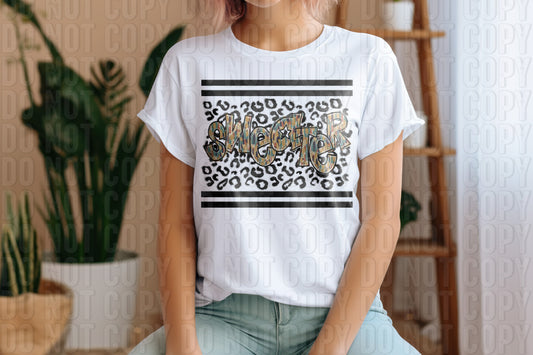 Sweater Leopard Fall Sayings DTF Transfer