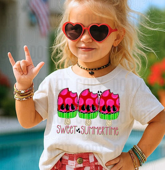 Sweet Summertime Watermelon Popsicles DTF Transfer