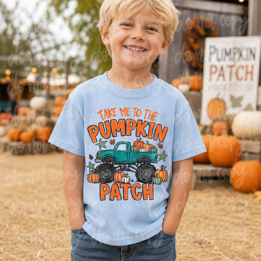 Take Me To The Pumpkin Patch Monster Truck DTF Transfer