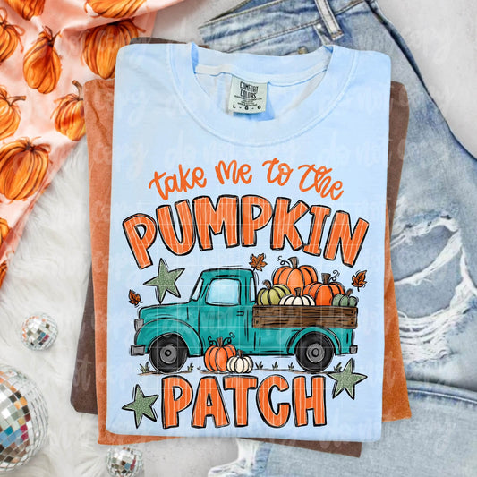Take Me To The Pumpkin Patch Truck DTF Transfer