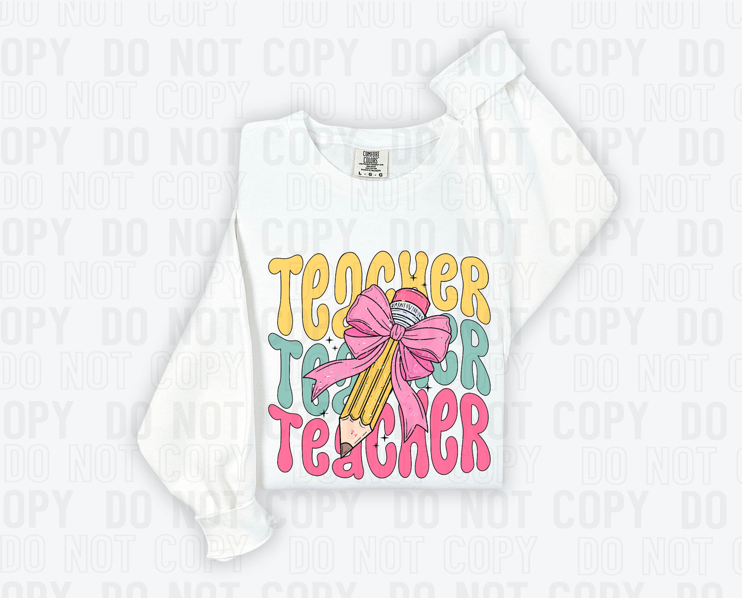 Teacher Pastel Stack DTF Transfer