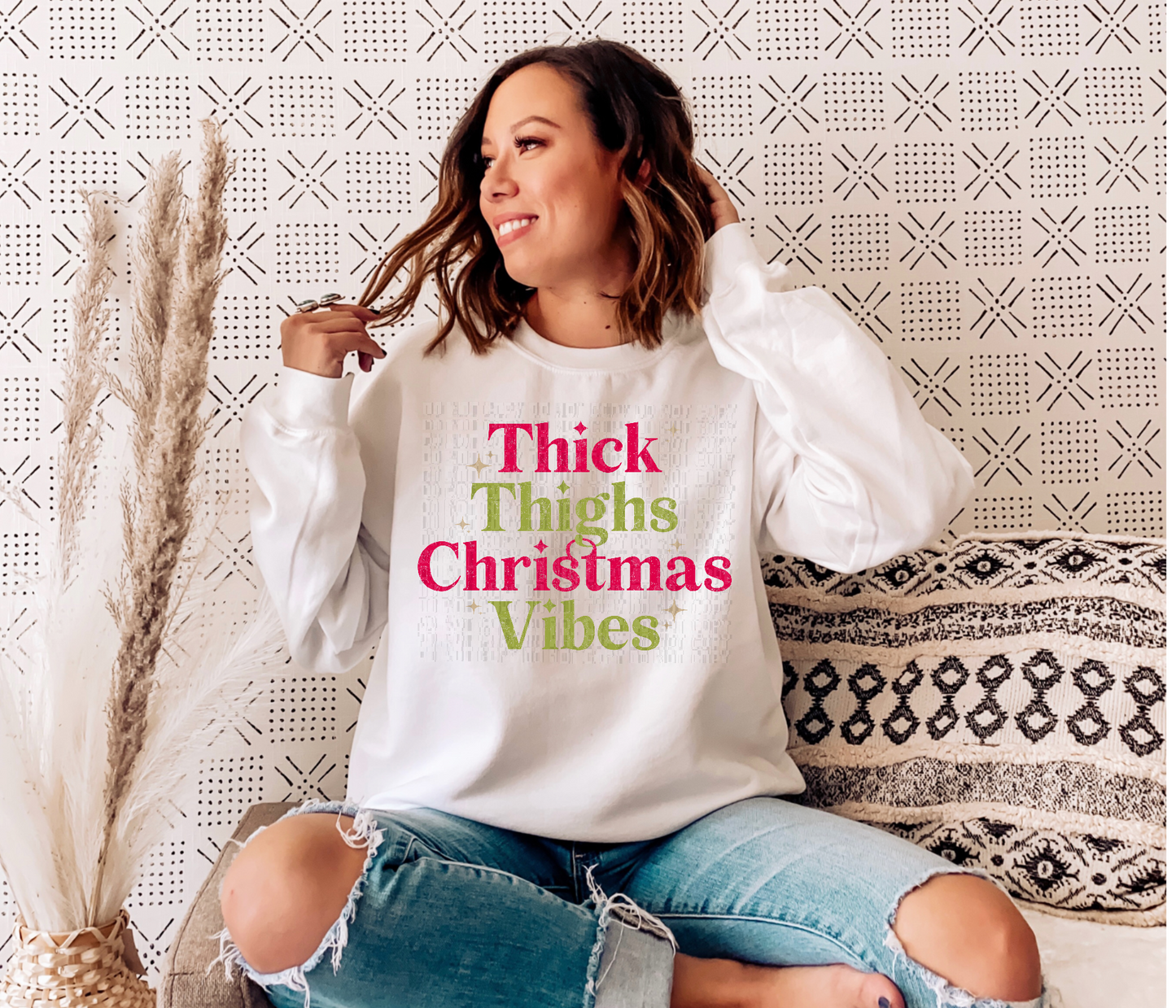 Thick Thighs Christmas Vibes DTF Transfer