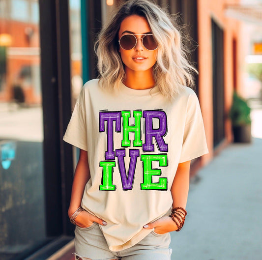 Thrive Purple/Bright Green DTF Transfer