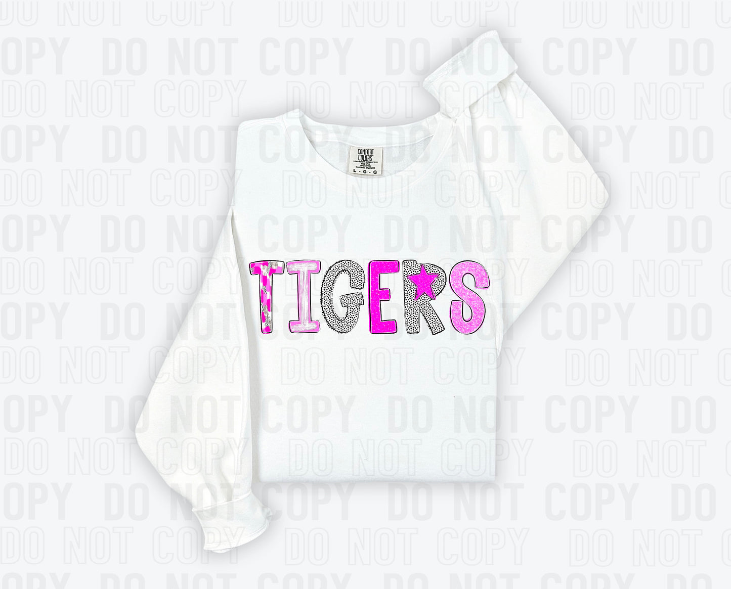 Tigers Pink Poppy Mascot DTF Transfer