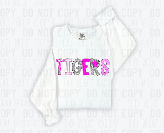 Tigers Pink Poppy Mascot DTF Transfer