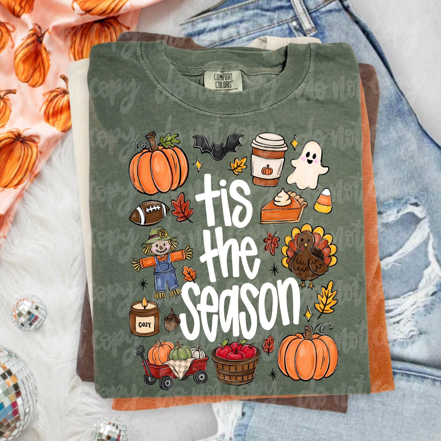 Tis The Season Fall Icons DTF Transfer