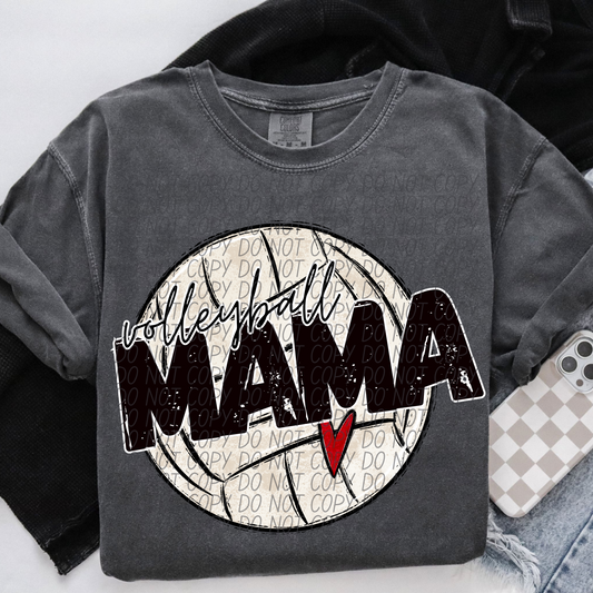 Volleyball Mama Heart DTF Transfer
