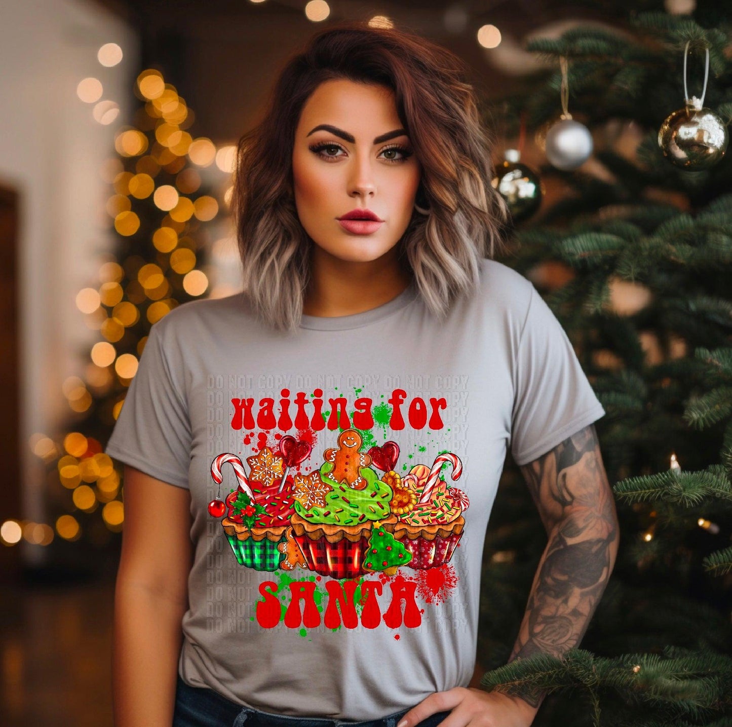 Waiting For Santa Gingerbread Men DTF Transfer