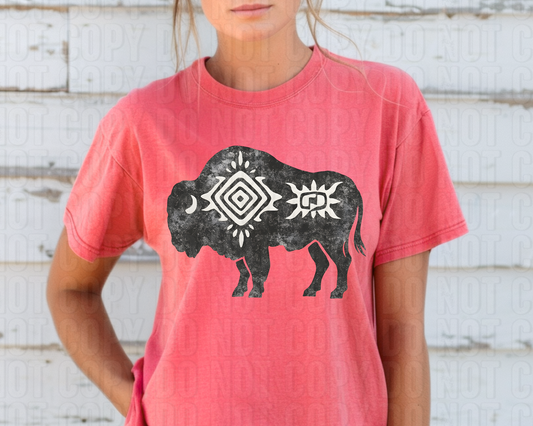 Western Aztec Buffalo DTF Transfer