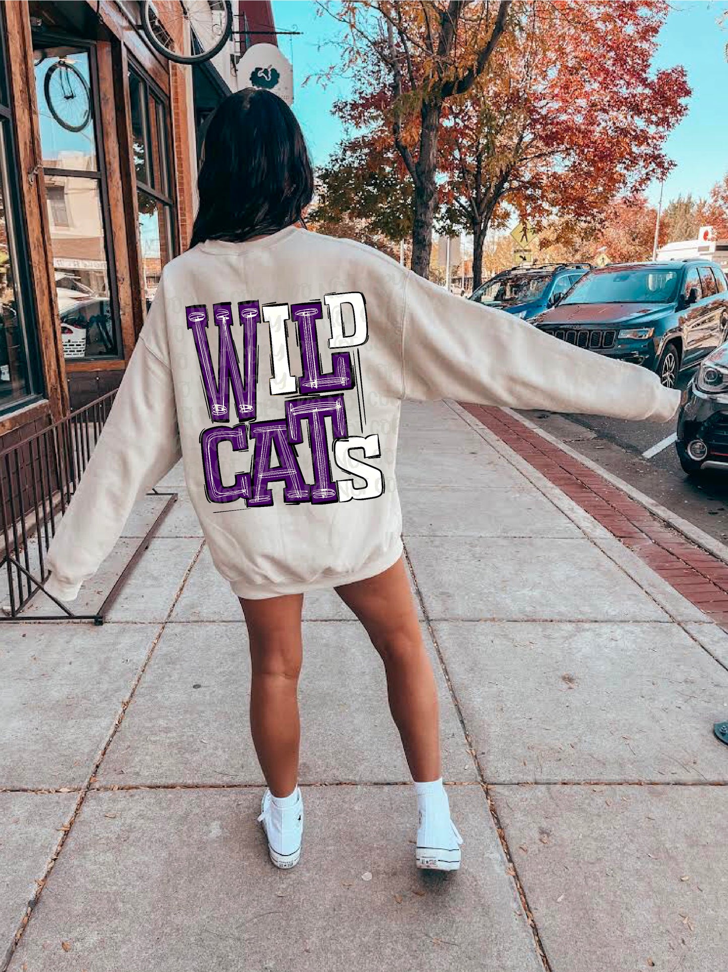 Wildcats Purple/White DTF Transfer