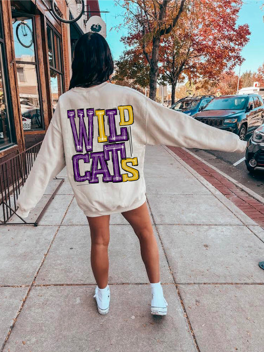 Wildcats Purple/Yellow DTF Transfer