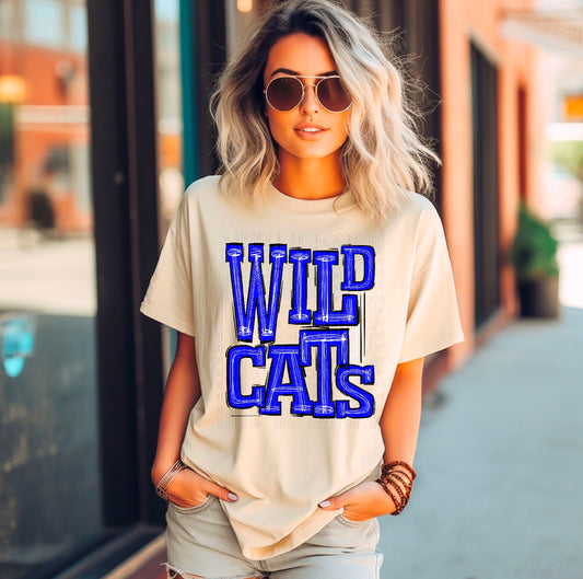 Wildcats Royal Blue DTF Transfer
