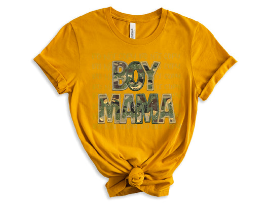 Boy Mama Faux Embroidery DTF Transfer