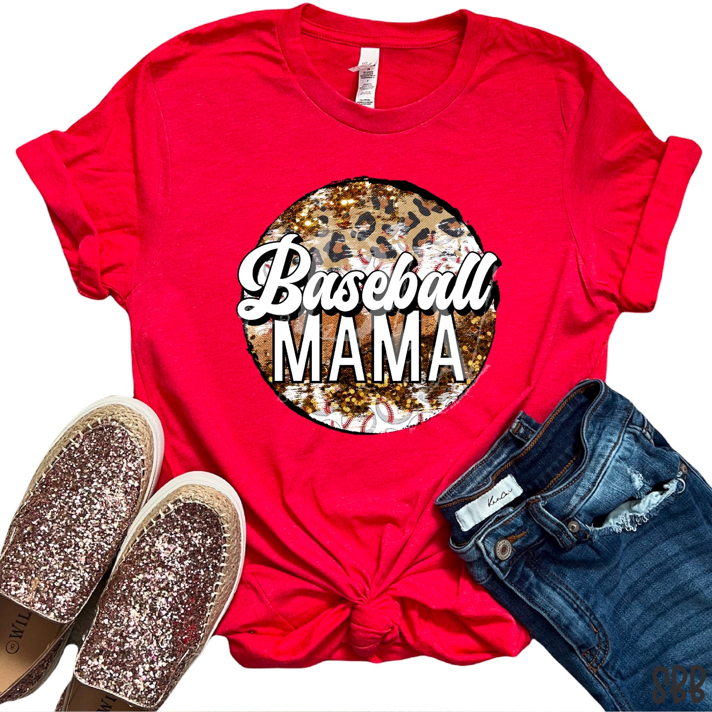 Baseball Mama Circle DTF Transfer
