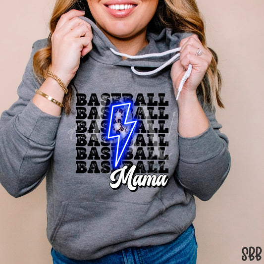 Baseball Mama Blue DTF Transfer