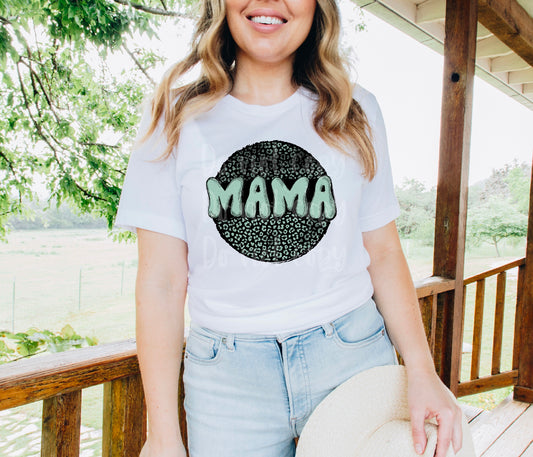 Mama Circle Teal/Green DTF Transfer