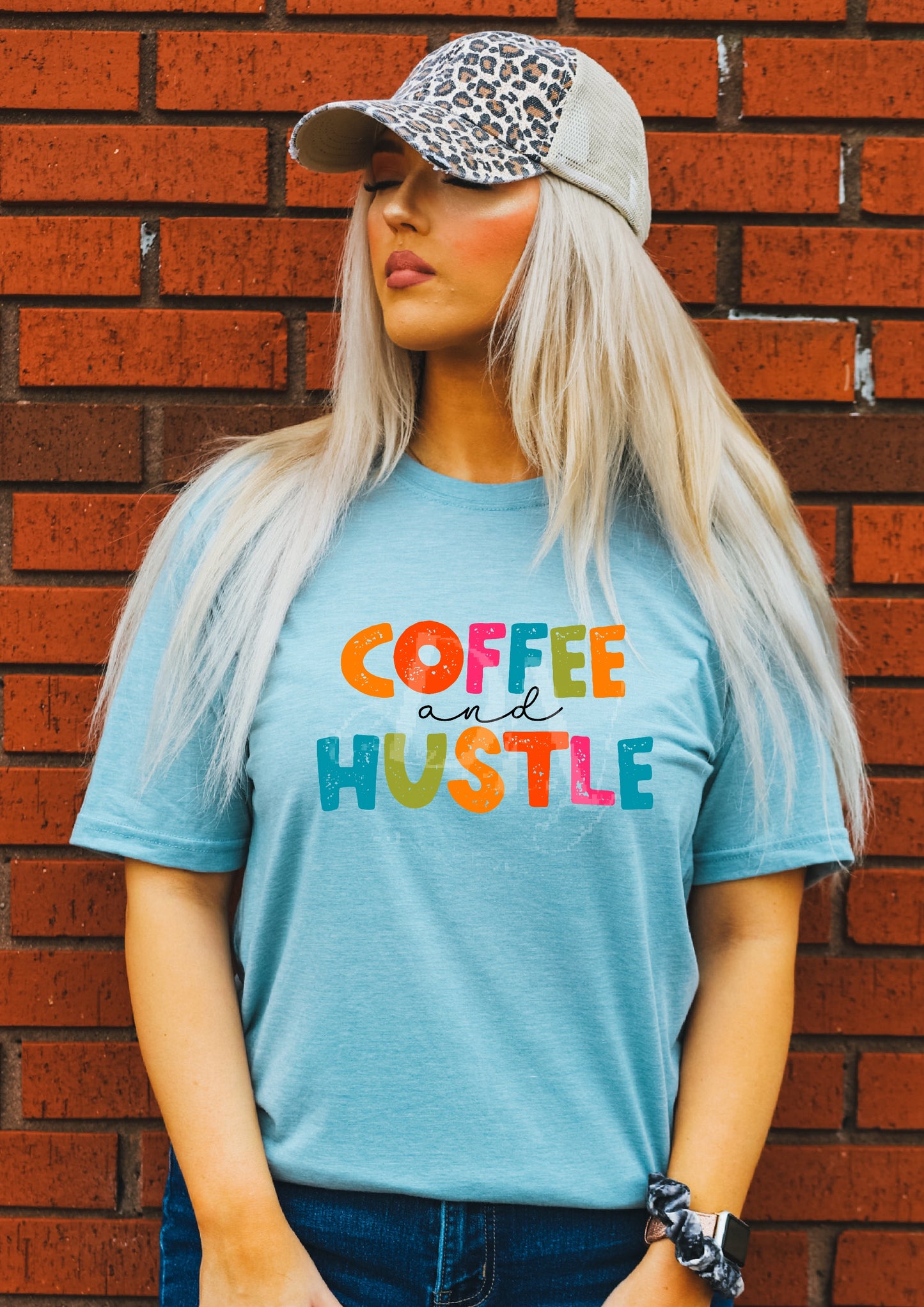 Coffee & Hustle Without Leopard DTF Transfer