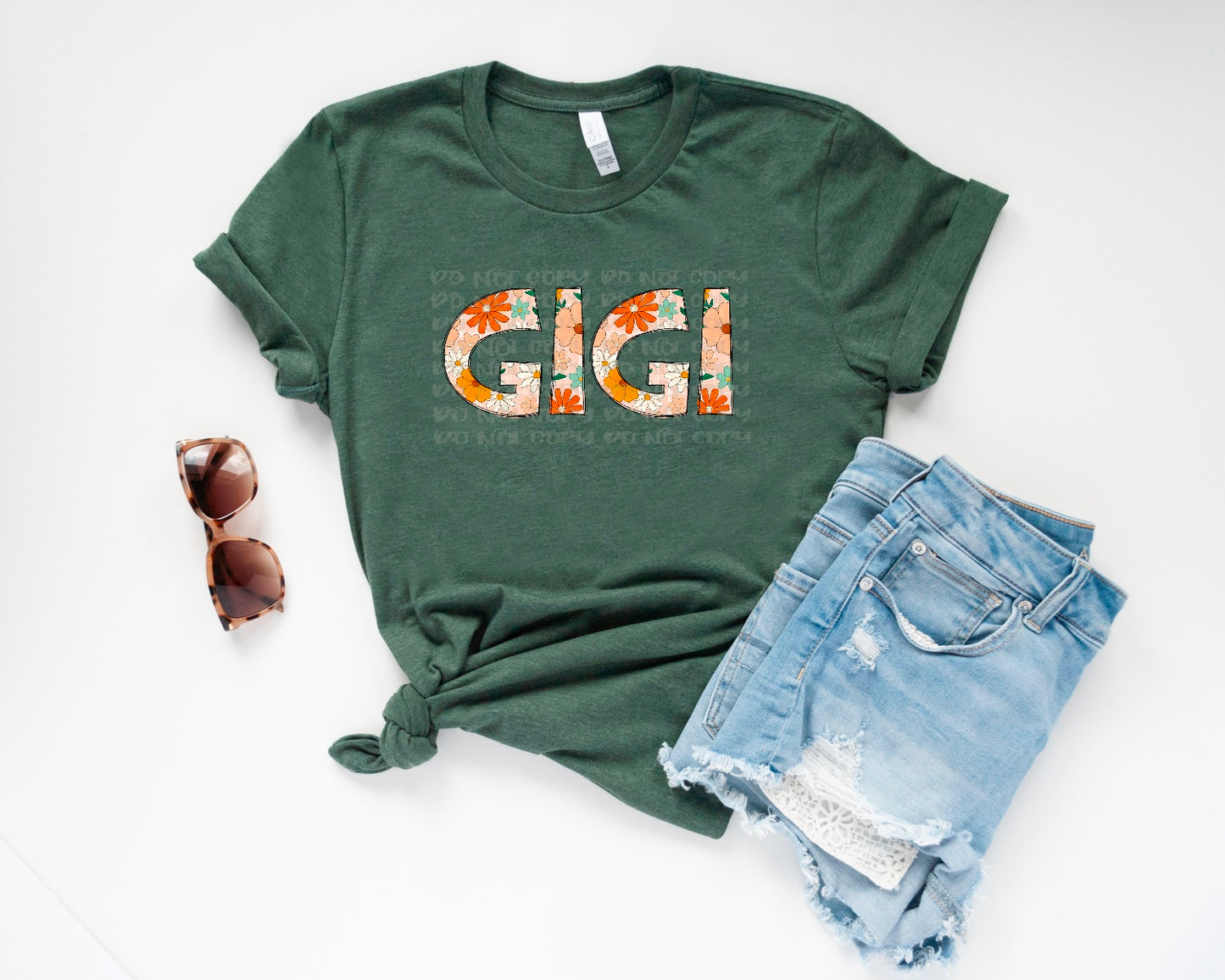 Gigi Floral Name DTF Transfer