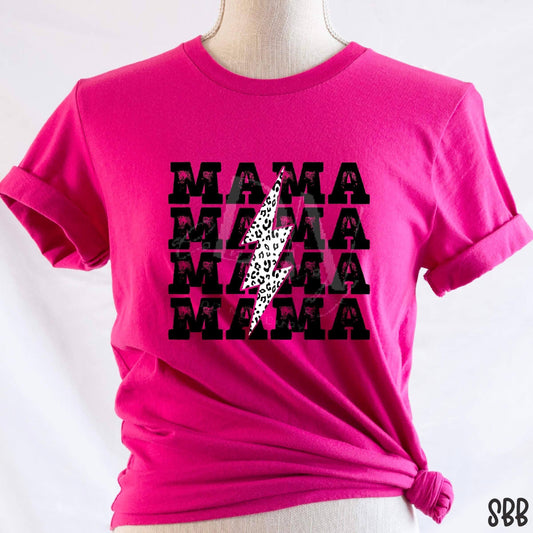 Mama Mama Lightning Bolt DTF Transfer