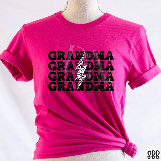 Grandma Grandma  Lightning Bolt DTF Transfer