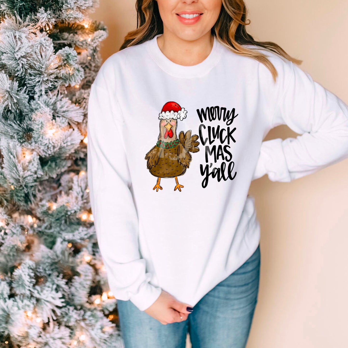 Merry Cluckmas DTF Transfer