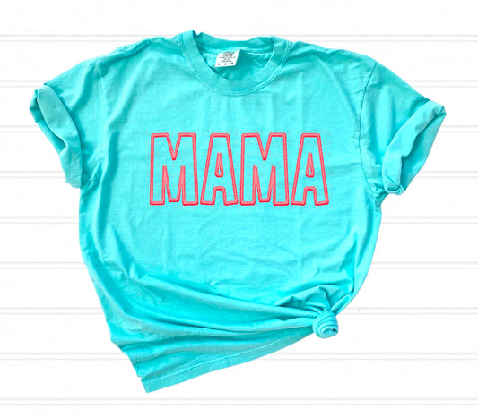 Pink Mama Faux Embroidery DTF Transfer